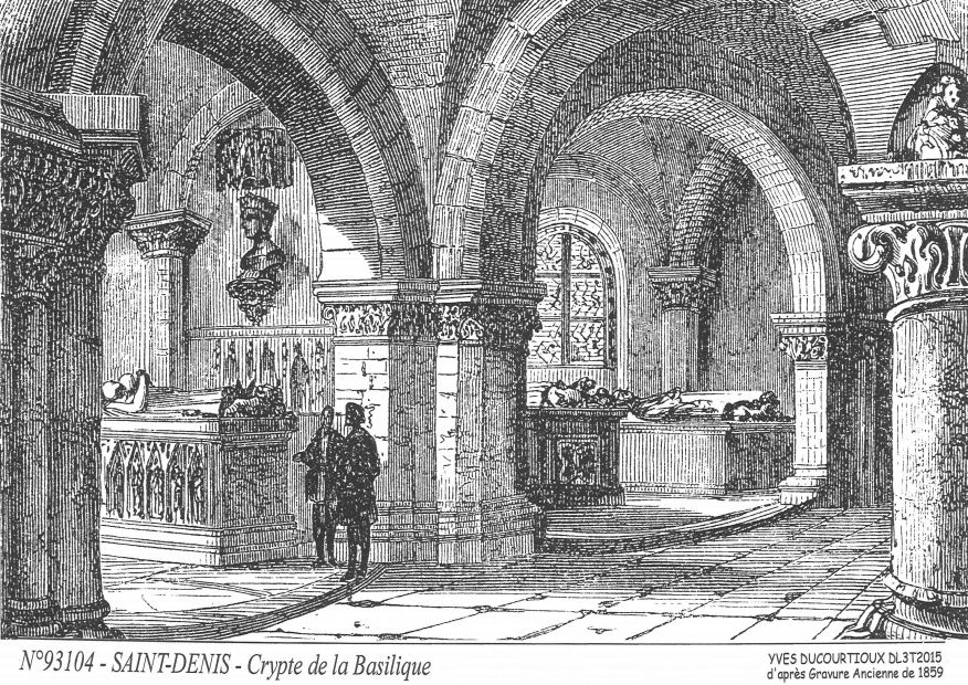 N 93104 - ST DENIS - crypte de la basilique